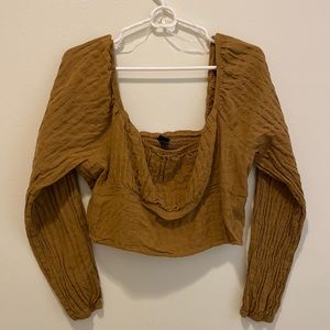 Long sleeved brown blouse